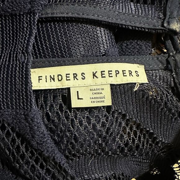 Finders Keepers Anthropologie Blue Lace Dress Party Beach Cruise Yatch Size L - Picture 3 of 4